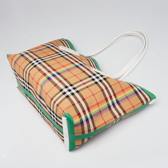 Burberry Check Canvas Reversible Large Tote Bag - Picture 3 of 9